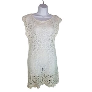 Eberjey white crochet coverup dress